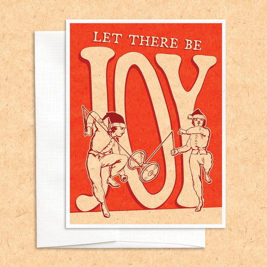 Let There Be Joy funny Holiday Christmas Card