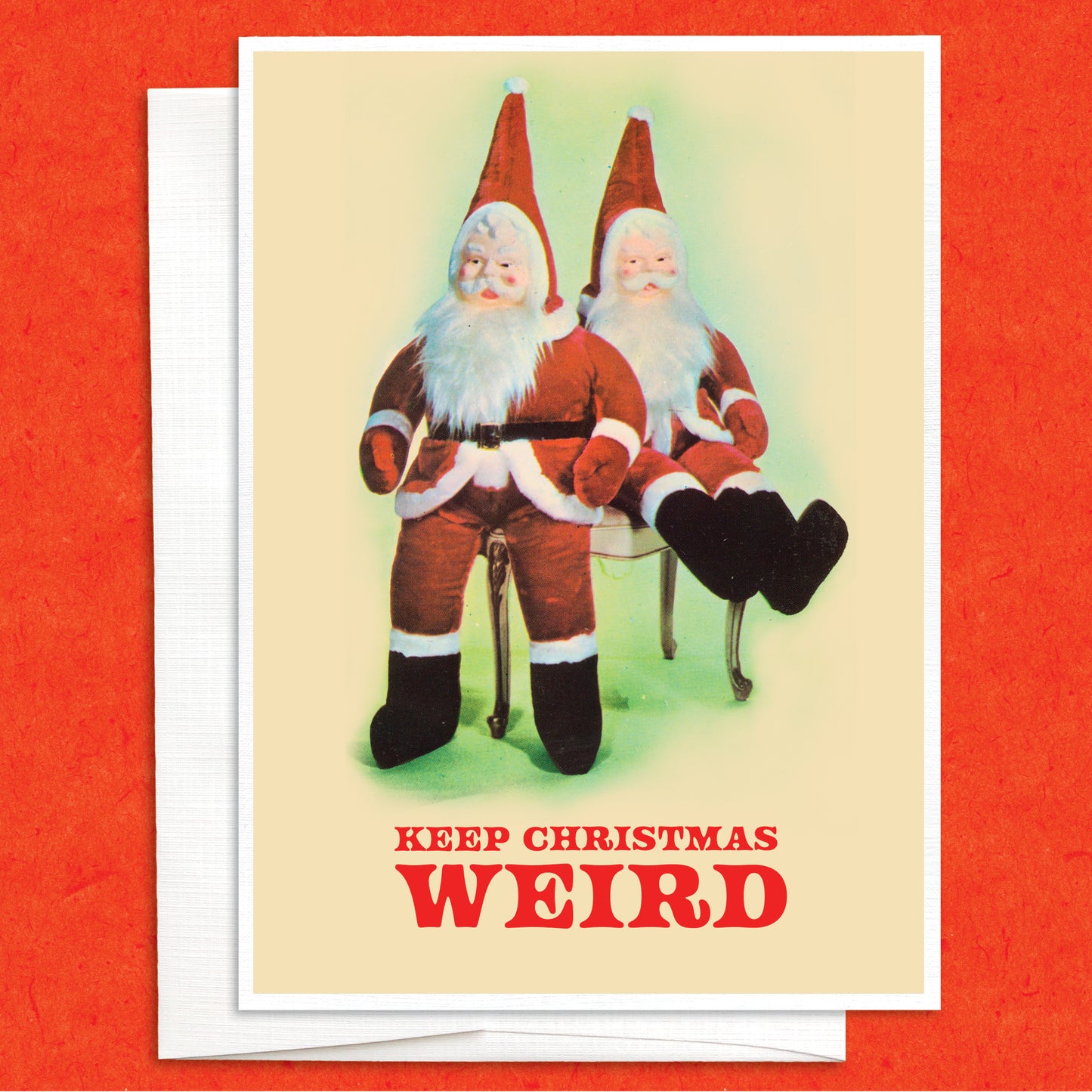 Keep Christmas Weird funny Santa Holiday Card