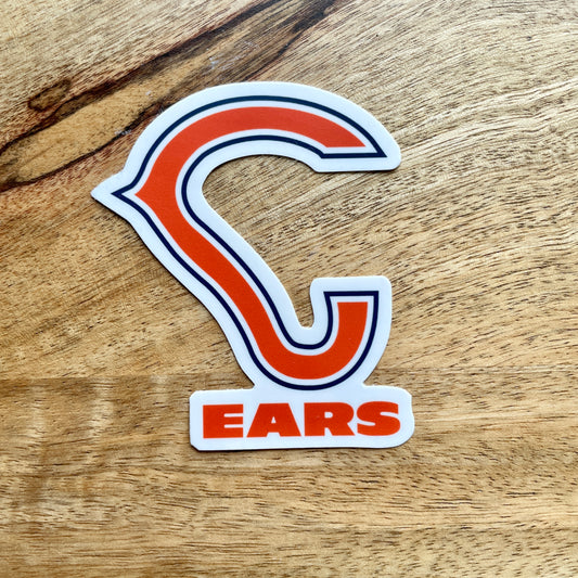 Ears - Chicago Bears funny parody NFL Sticker