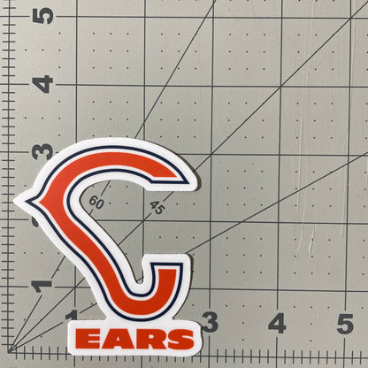 Ears - Chicago Bears funny parody NFL Sticker