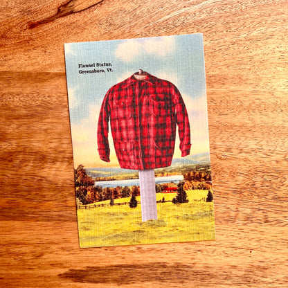 Vermont Flannel Statue Postcard