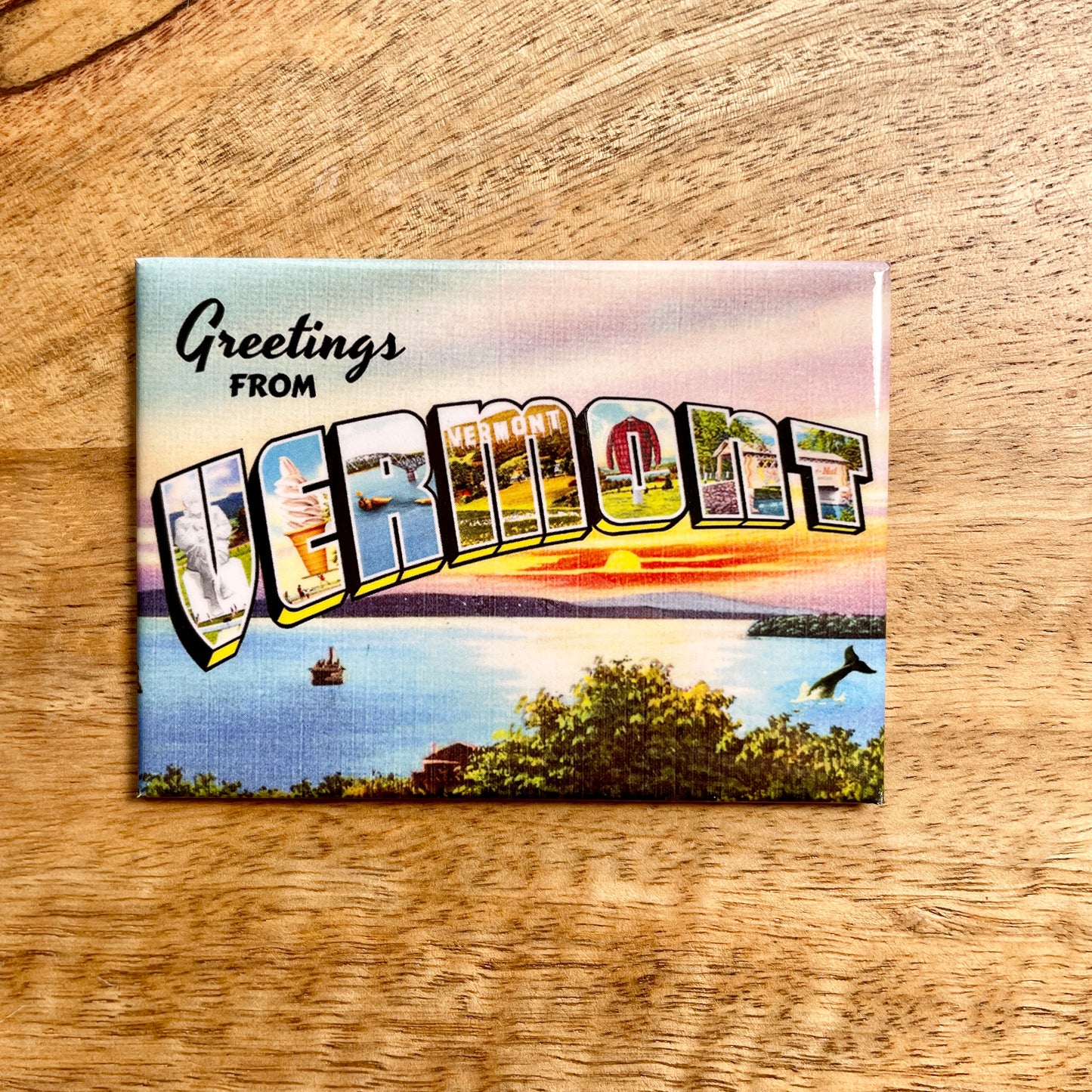 Greetings from Vermont funny magnet