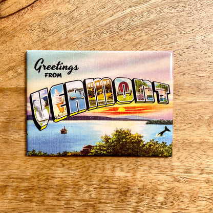 Greetings from Vermont funny magnet