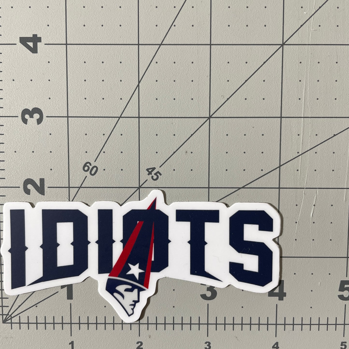Idiots - New England Patriots funny parody NFL Sticker