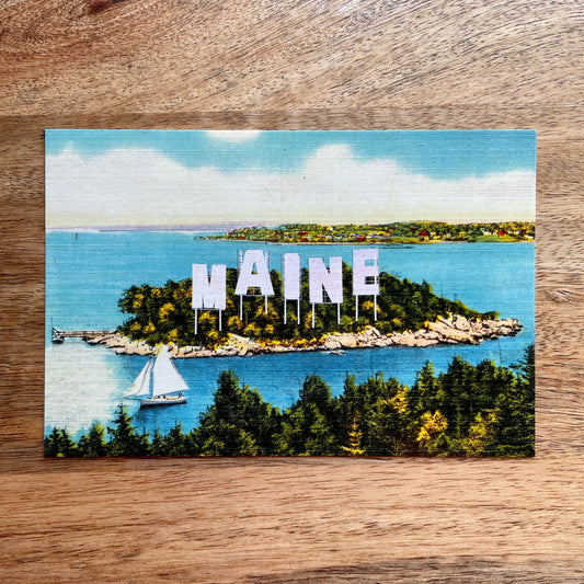 Maine Sign Postcard