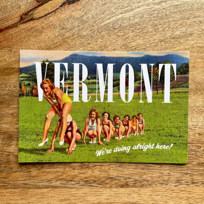 Vermont: We're doing alright here Postcard