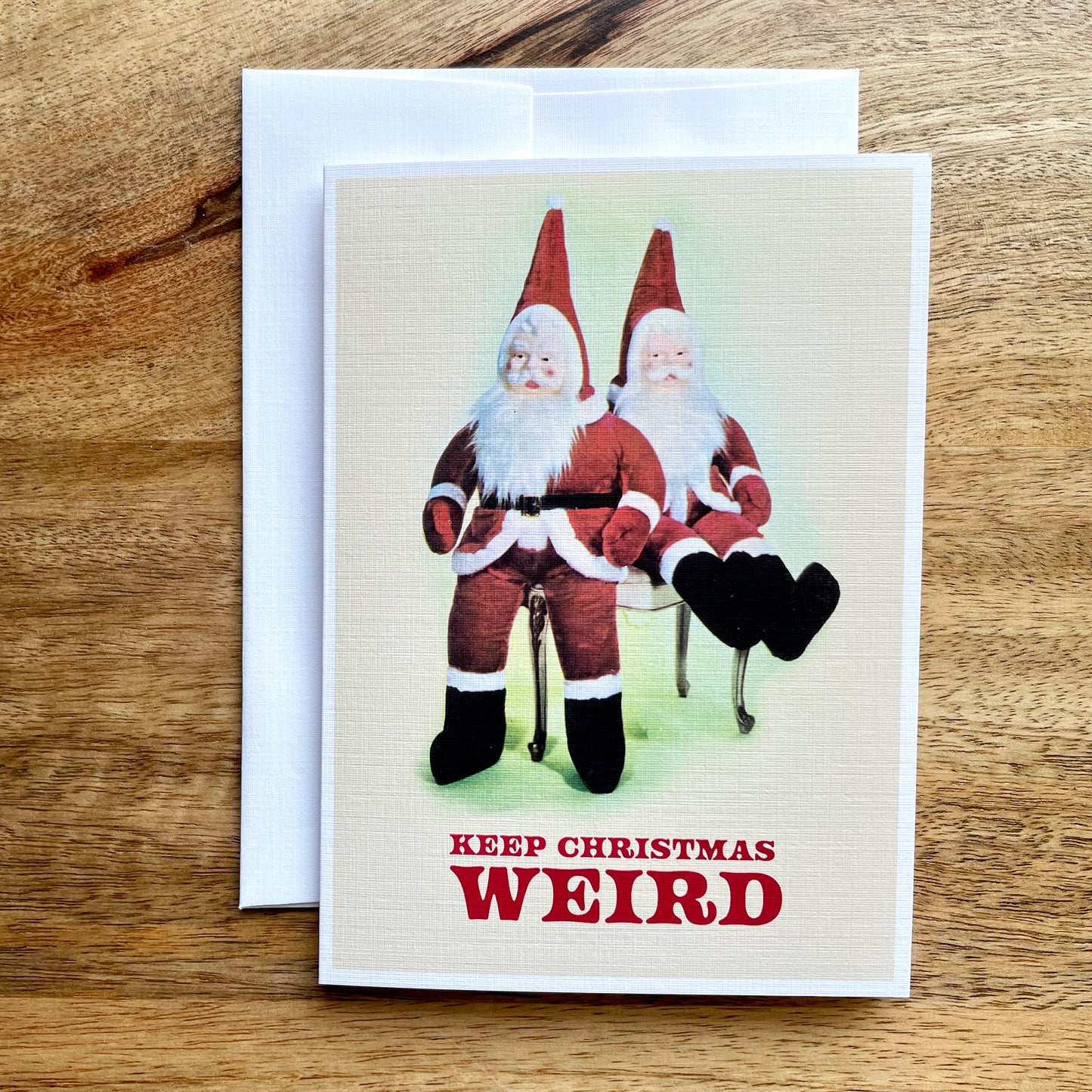 Keep Christmas Weird funny Santa Holiday Card