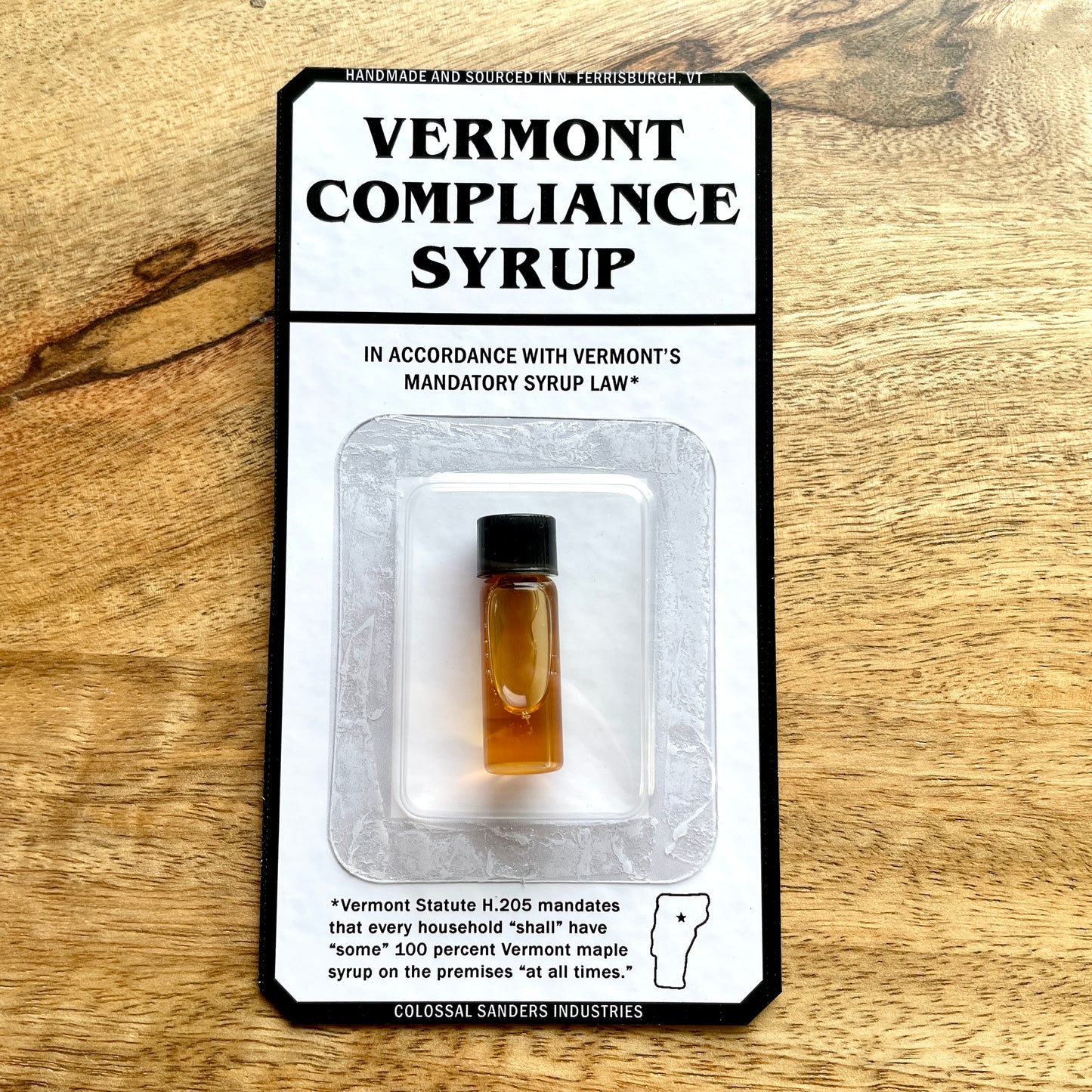 Vermont Compliance Syrup Toy quirky, funny, handmade magnet