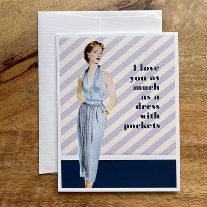 Dress with Pockets funny greeting card