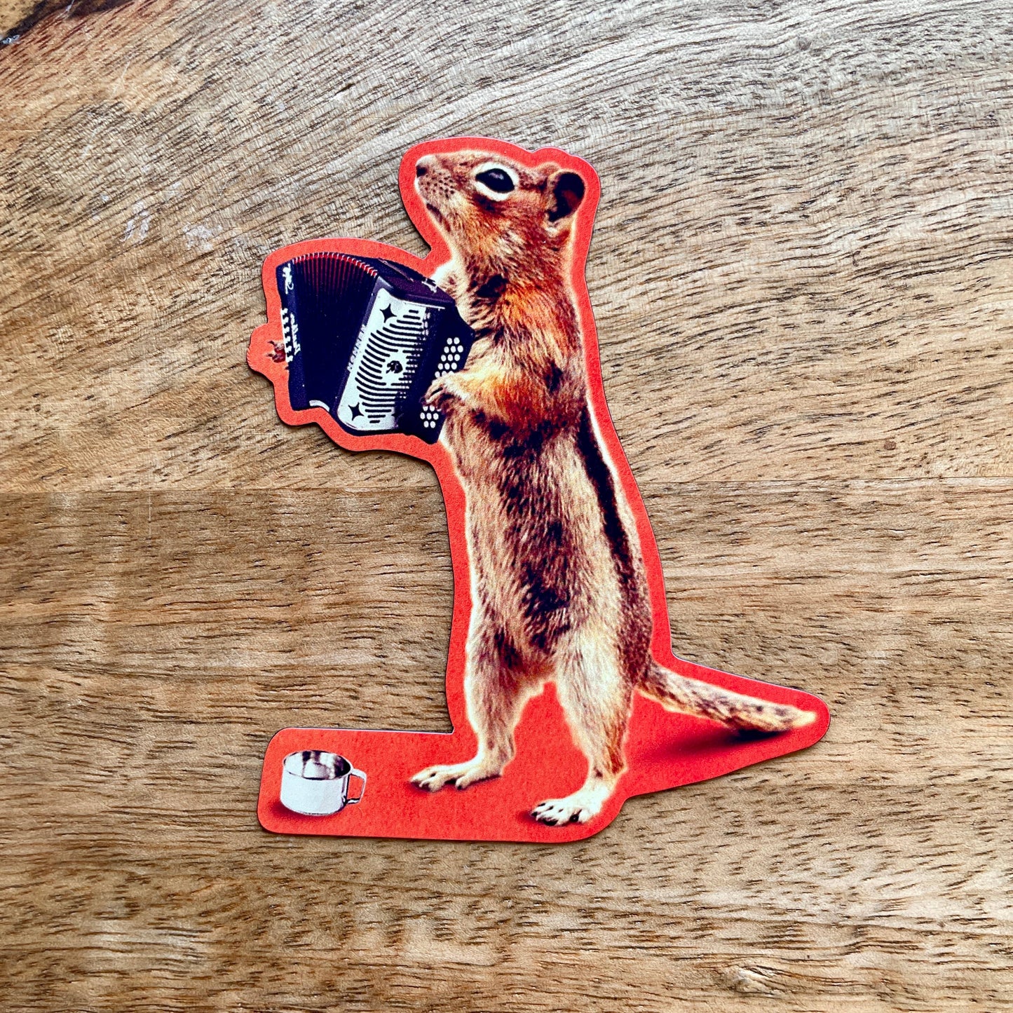Accordion Squirrel funny magnet