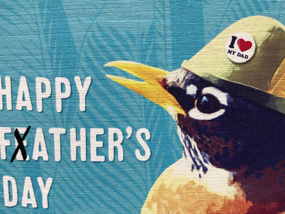 Happy Feather's Day Father's Day funny greeting card