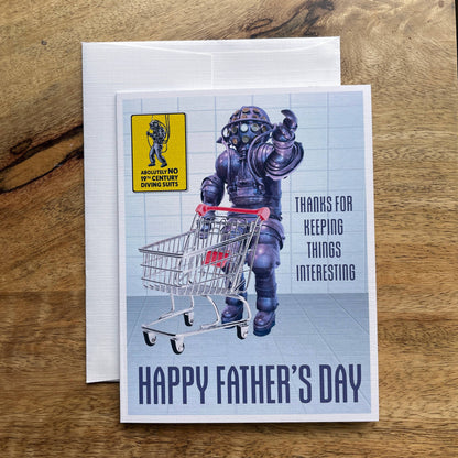 Diving Suit Father's Day funny greeting card