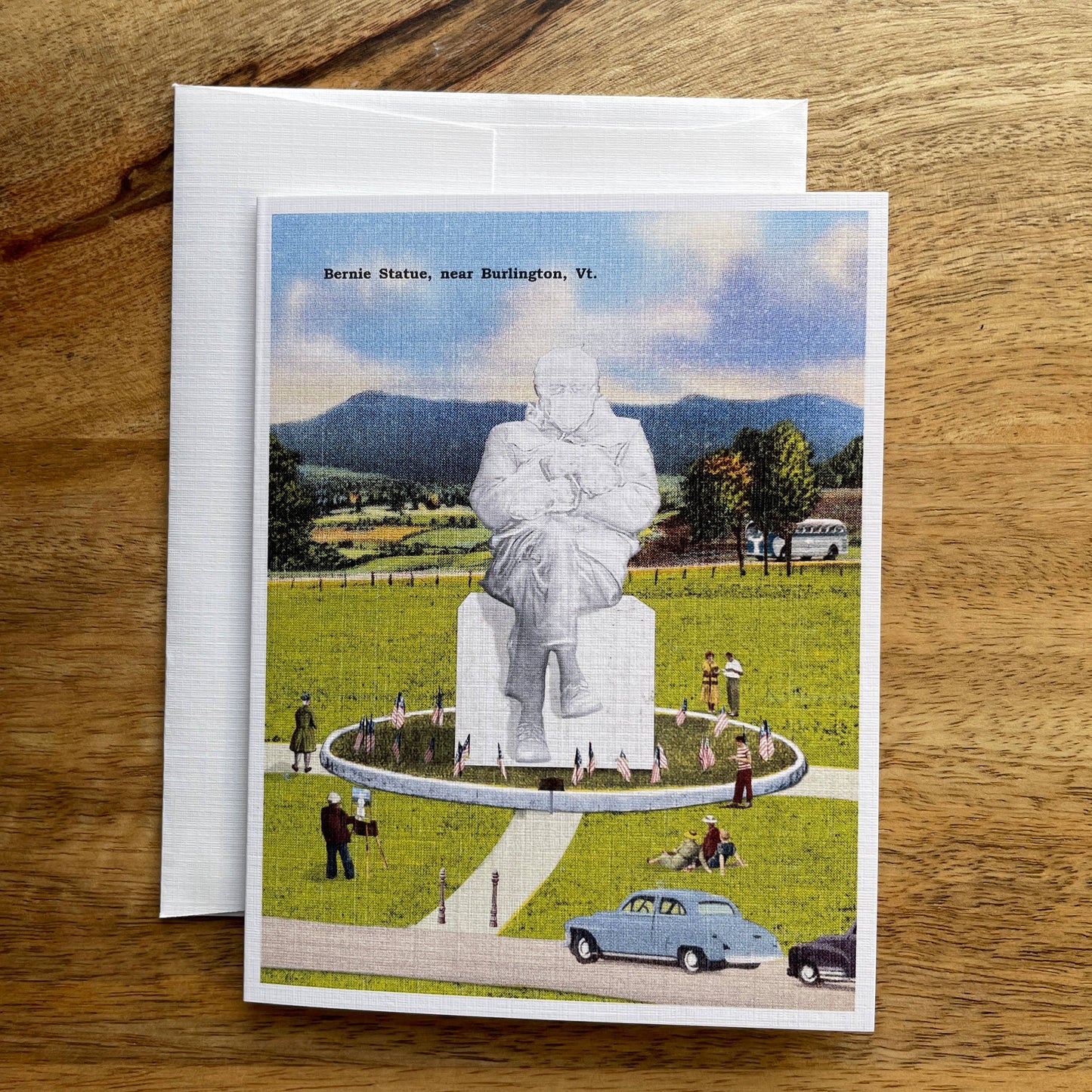 Bernie Sanders Statue funny greeting card