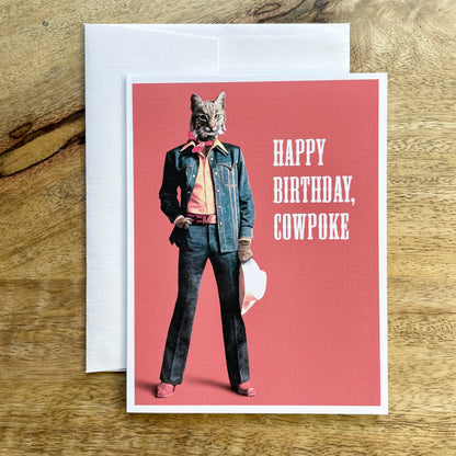 Cowpoke Bobcat... funny birthday card