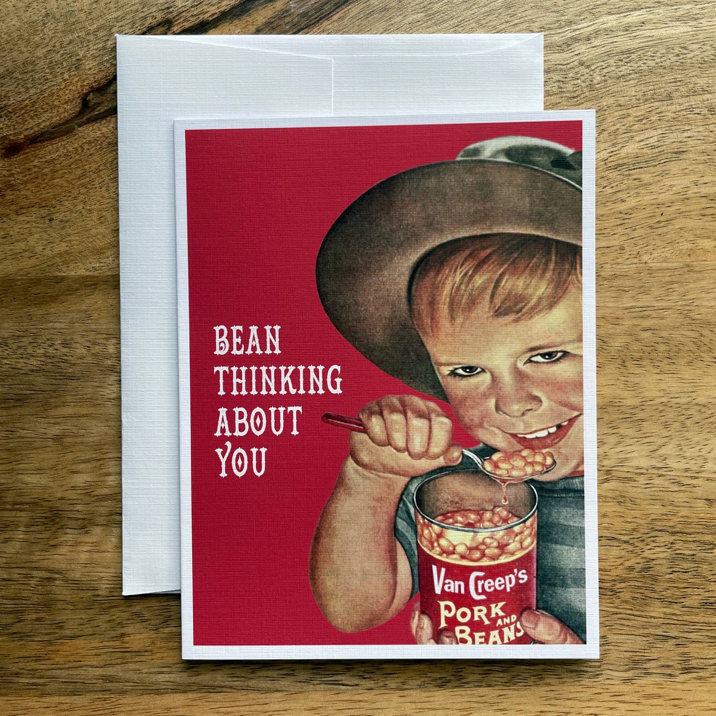 Bean Thinking About You funny greeting card