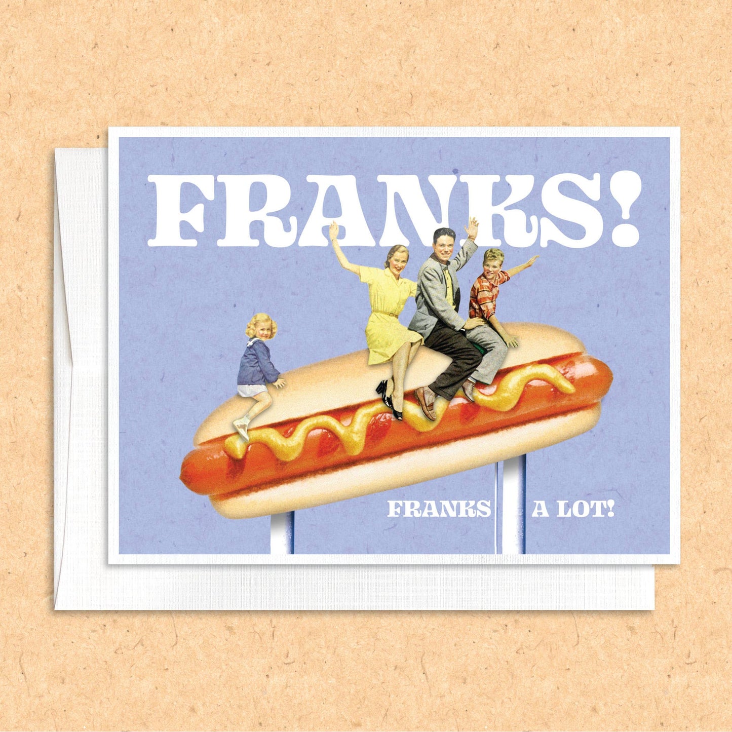 Hot Dog Thank You funny food greeting card