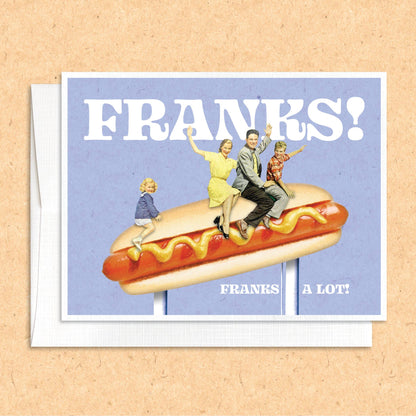 Hot Dog Thank You funny food greeting card