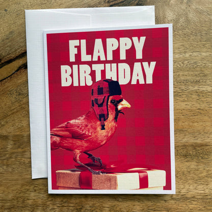 Flappy Birthday funny bird greeting card