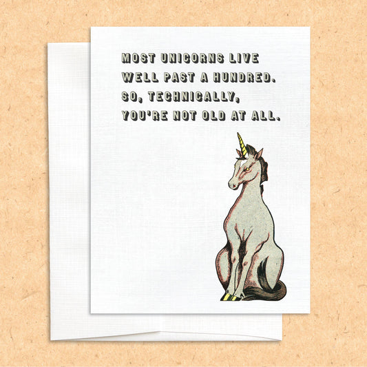 Unicorn Birthday funny greeting card
