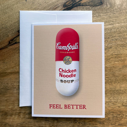 Feel Better Soup funny get well greeting card