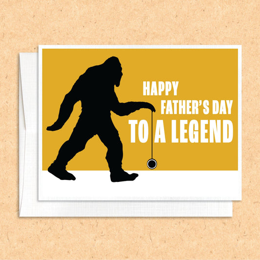 Bigfoot Legend Father's Day funny greeting card