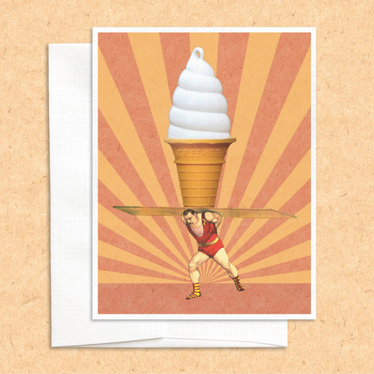 Creemee Strongman ice cream Card