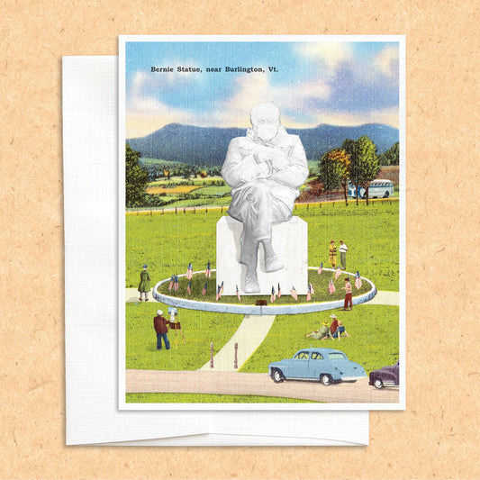 Bernie Sanders Statue funny greeting card