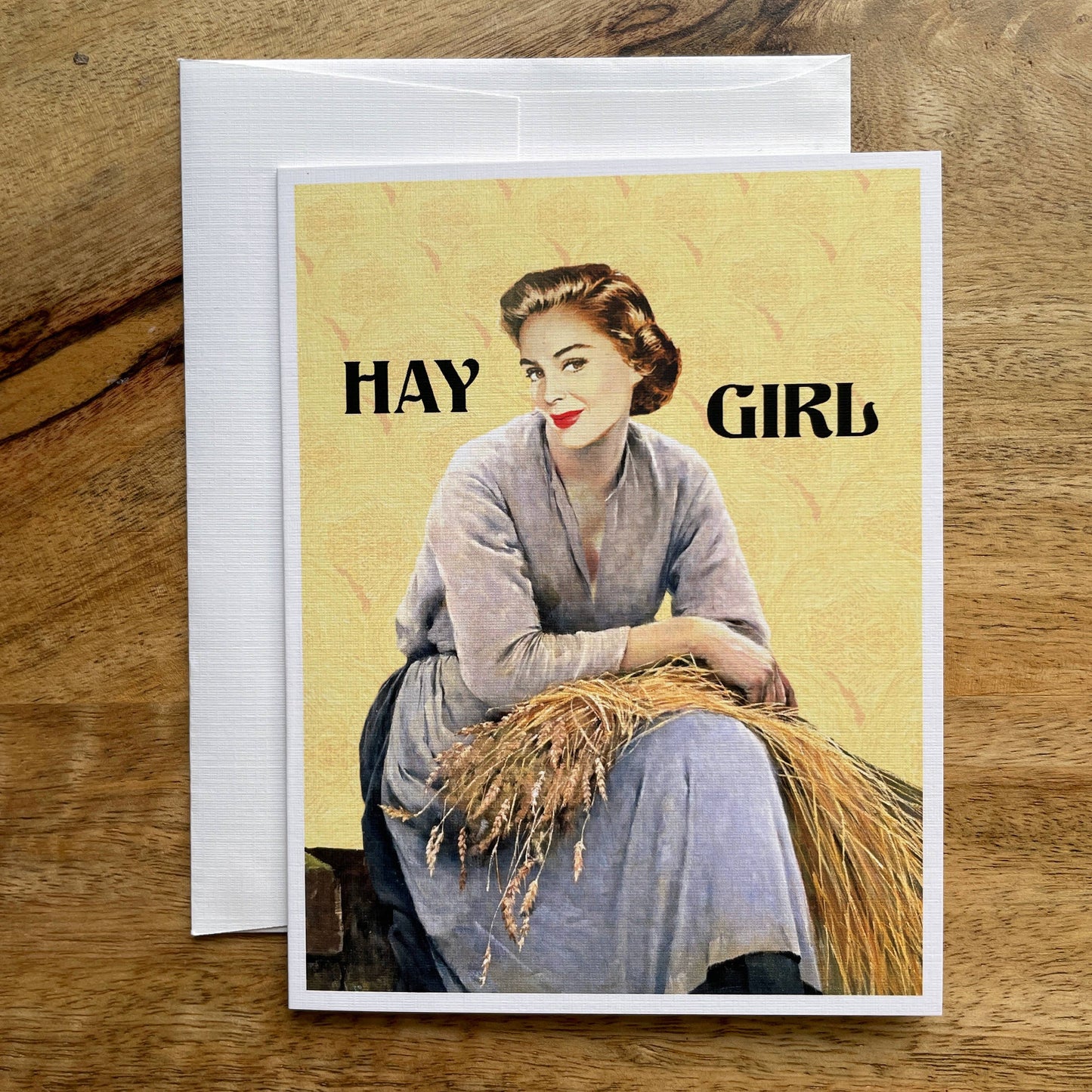 Hay Girl funny greeting card