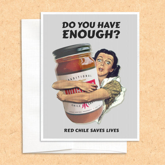 Red Chile funny greeting card