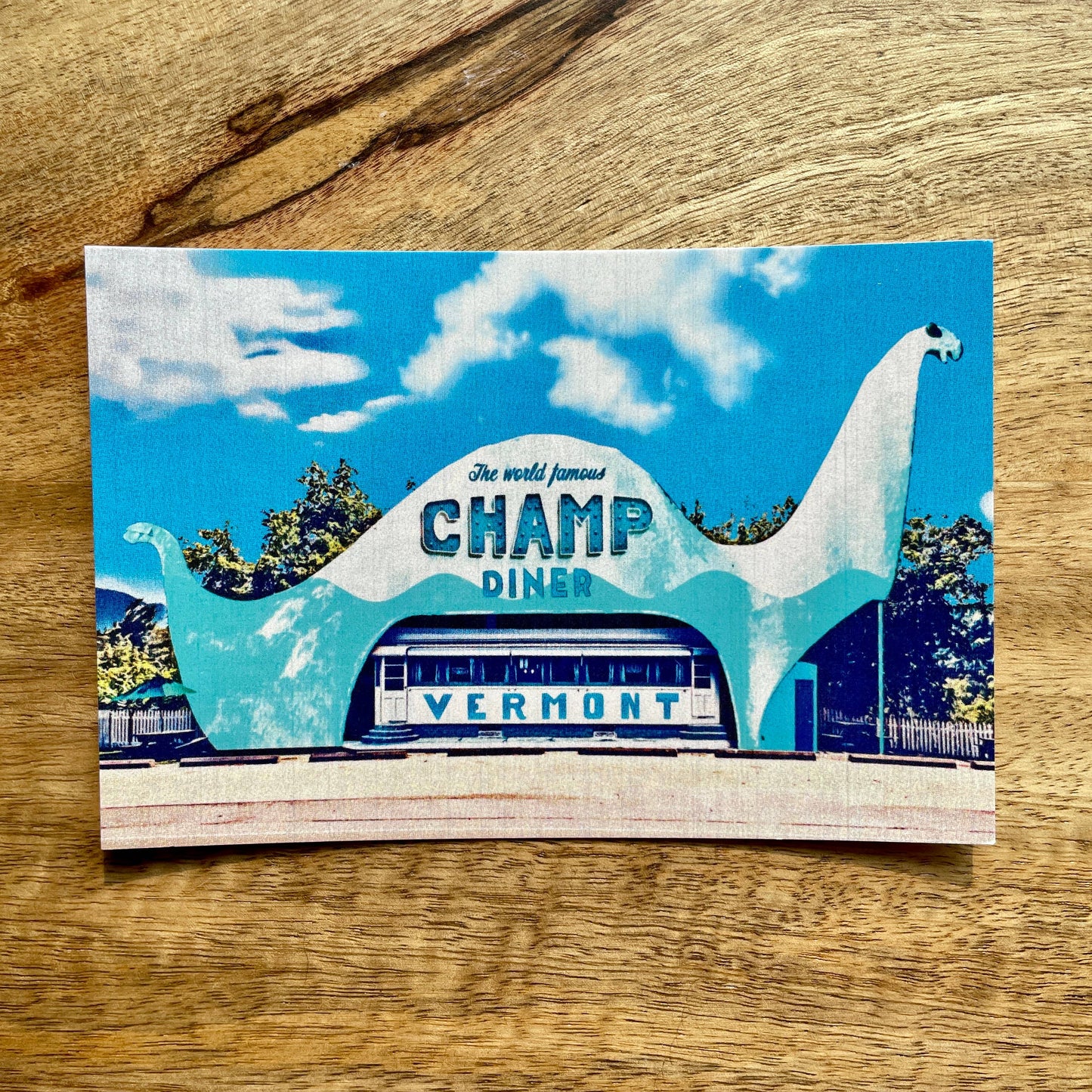 Champ Diner funny Vermont postcard