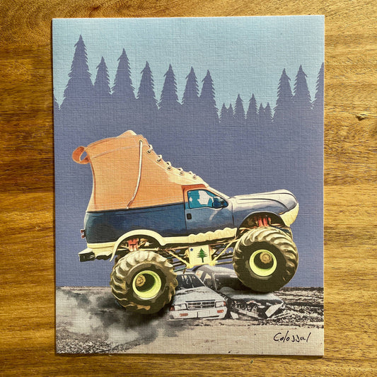 Bean Boot Monster Truck art print