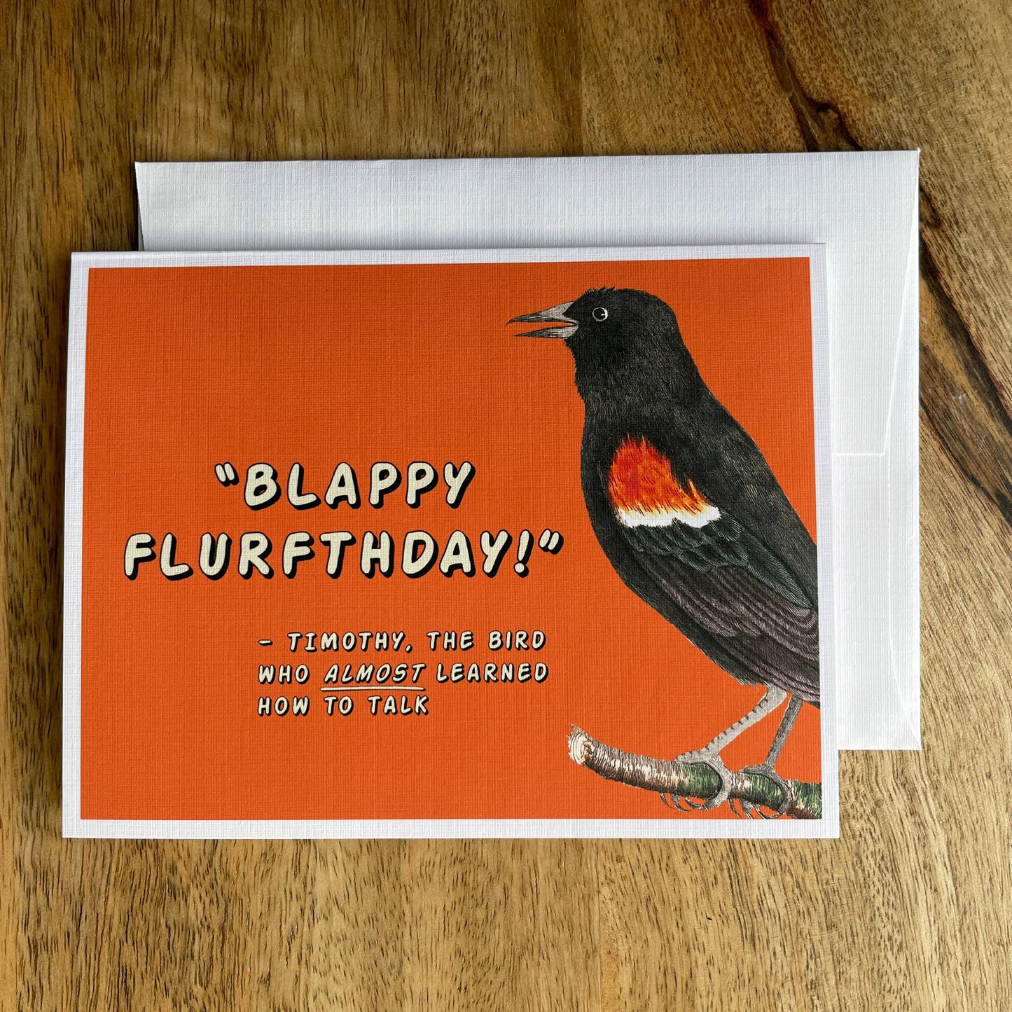 Blappy Flurfthday! funny quirky birthday card