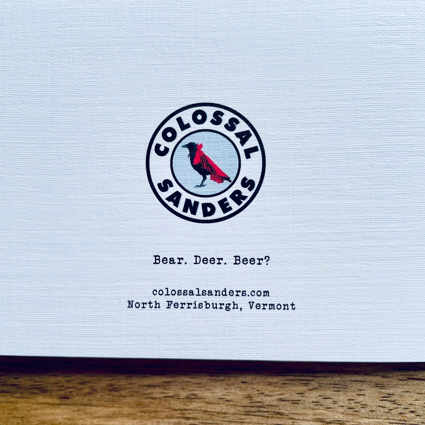 Bear Deer Beer funny greeting card