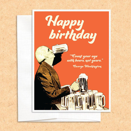 George Washington Birthday funny greeting card