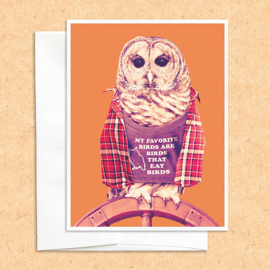 Owl Card funny bird greeting card