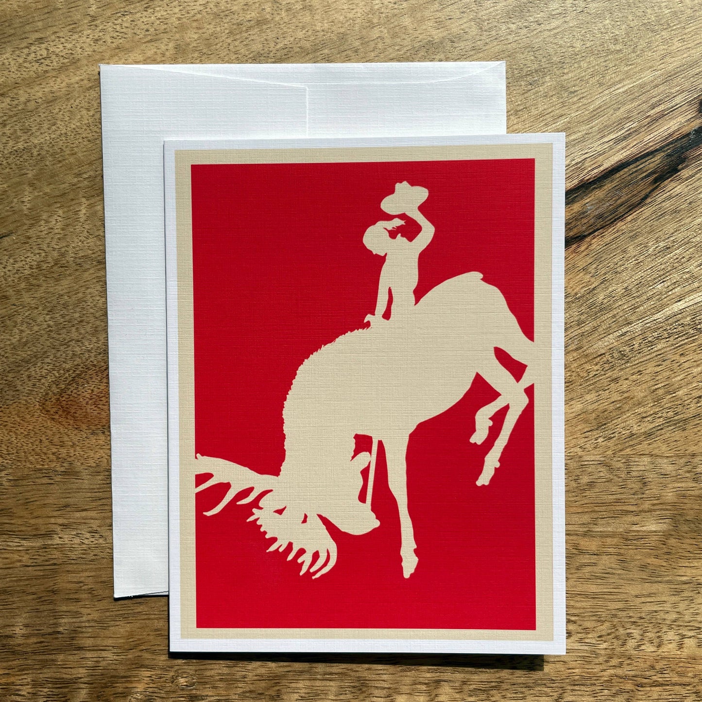 Moose Cowgirl funny quirky greeting card