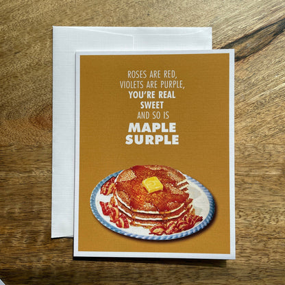 Maple Syrup love funny greeting card