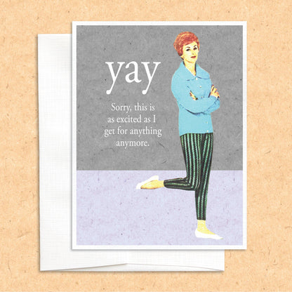 Yay excited funny greeting card