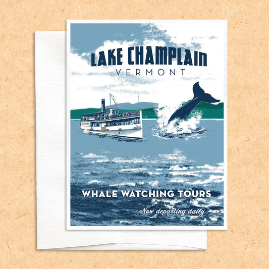 Vermont Lake Champlain Whale Watching Tours funny greeting c