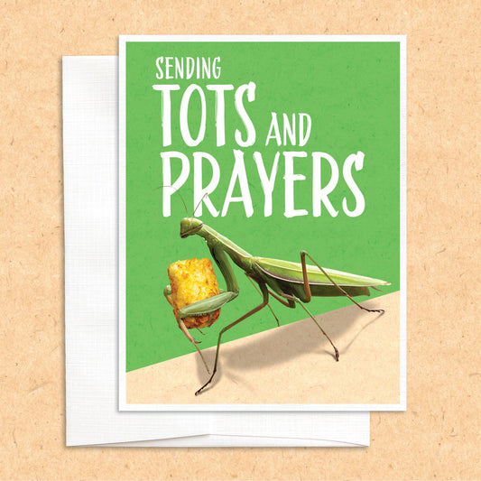 Tots and prayers funny greeting card