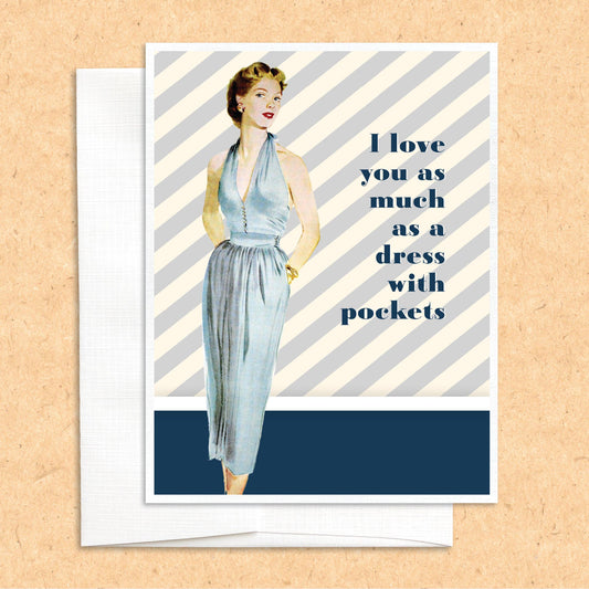 Dress with Pockets funny greeting card