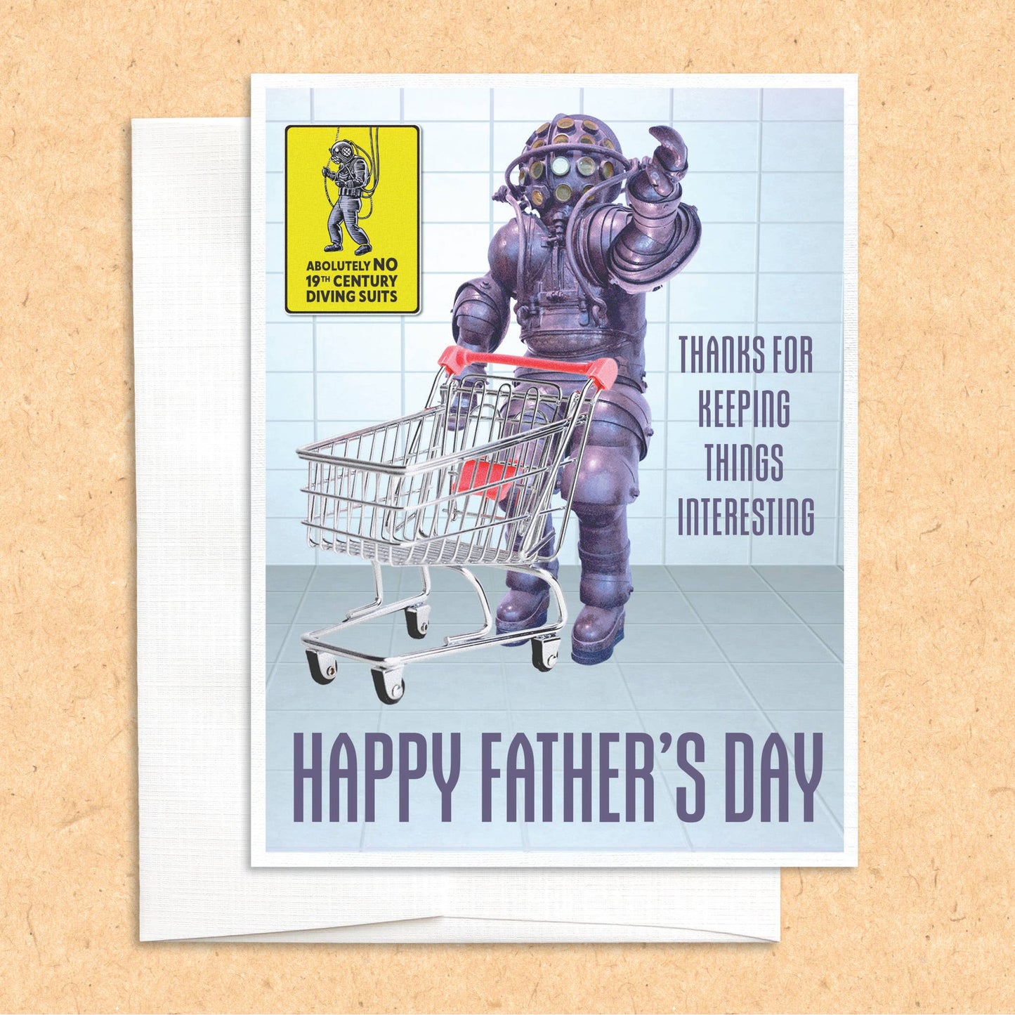 Diving Suit Father's Day funny greeting card