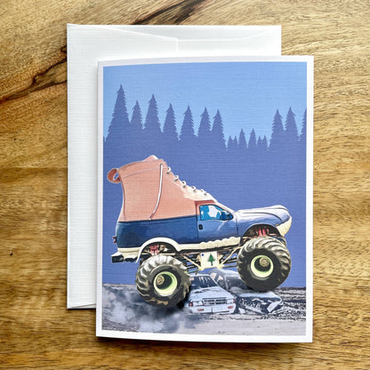 Bean Boot Monster Truck greeting card