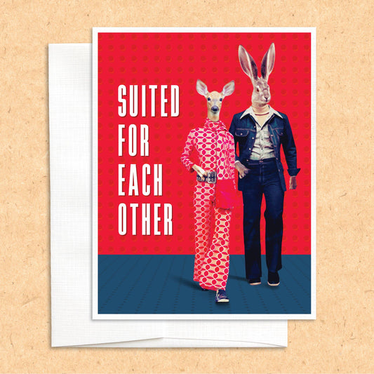 Suited for Each Other funny love greeting card