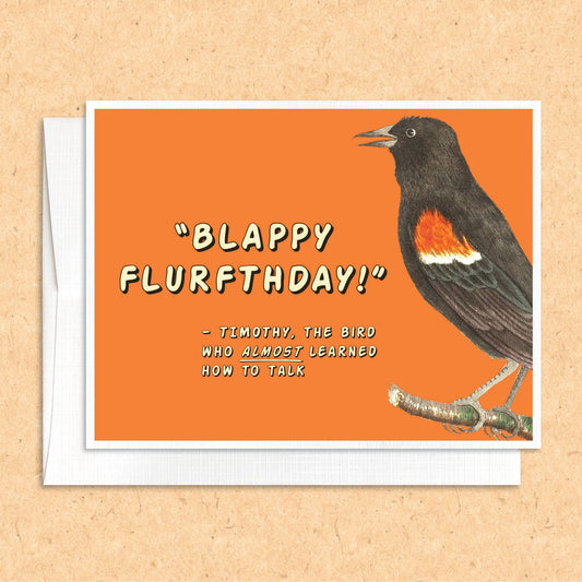 Blappy Flurfthday! funny quirky birthday card