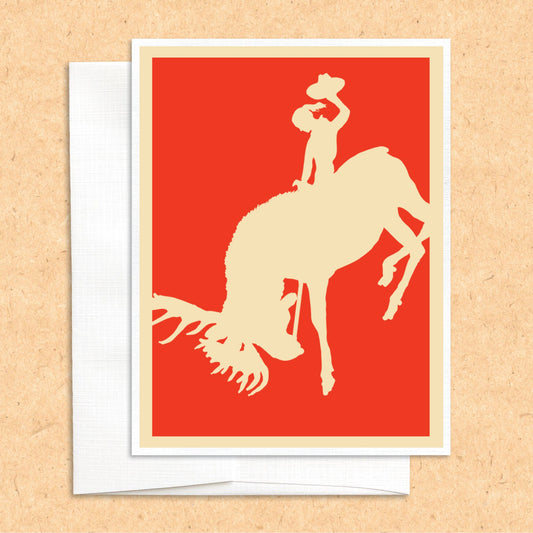 Moose Cowgirl funny quirky greeting card