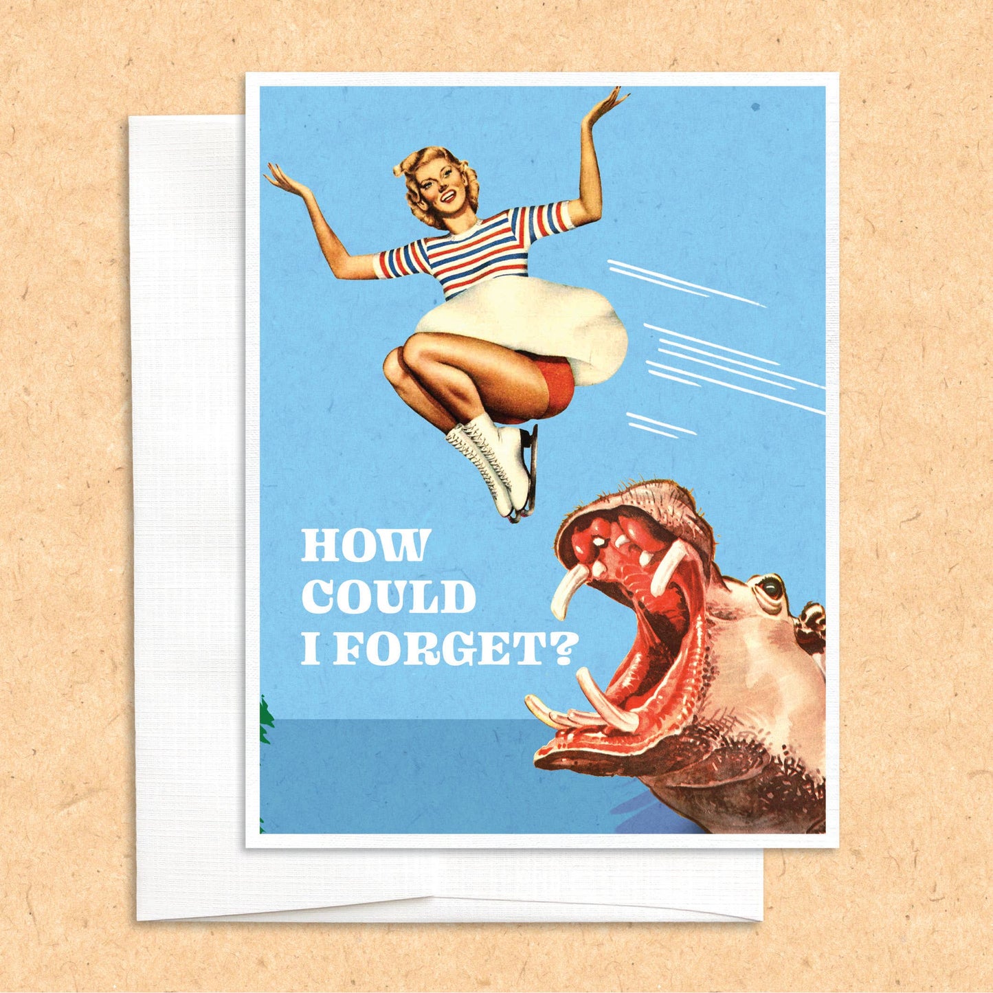 How Could I Forget Belated funny quirky greeting card