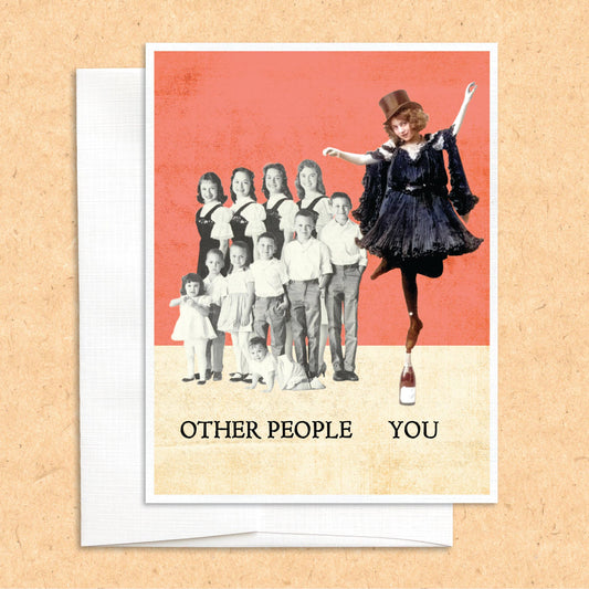 You vs. Other People funny greeting card