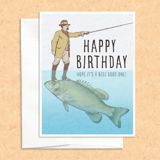 Fishing Birthday funny greeting card